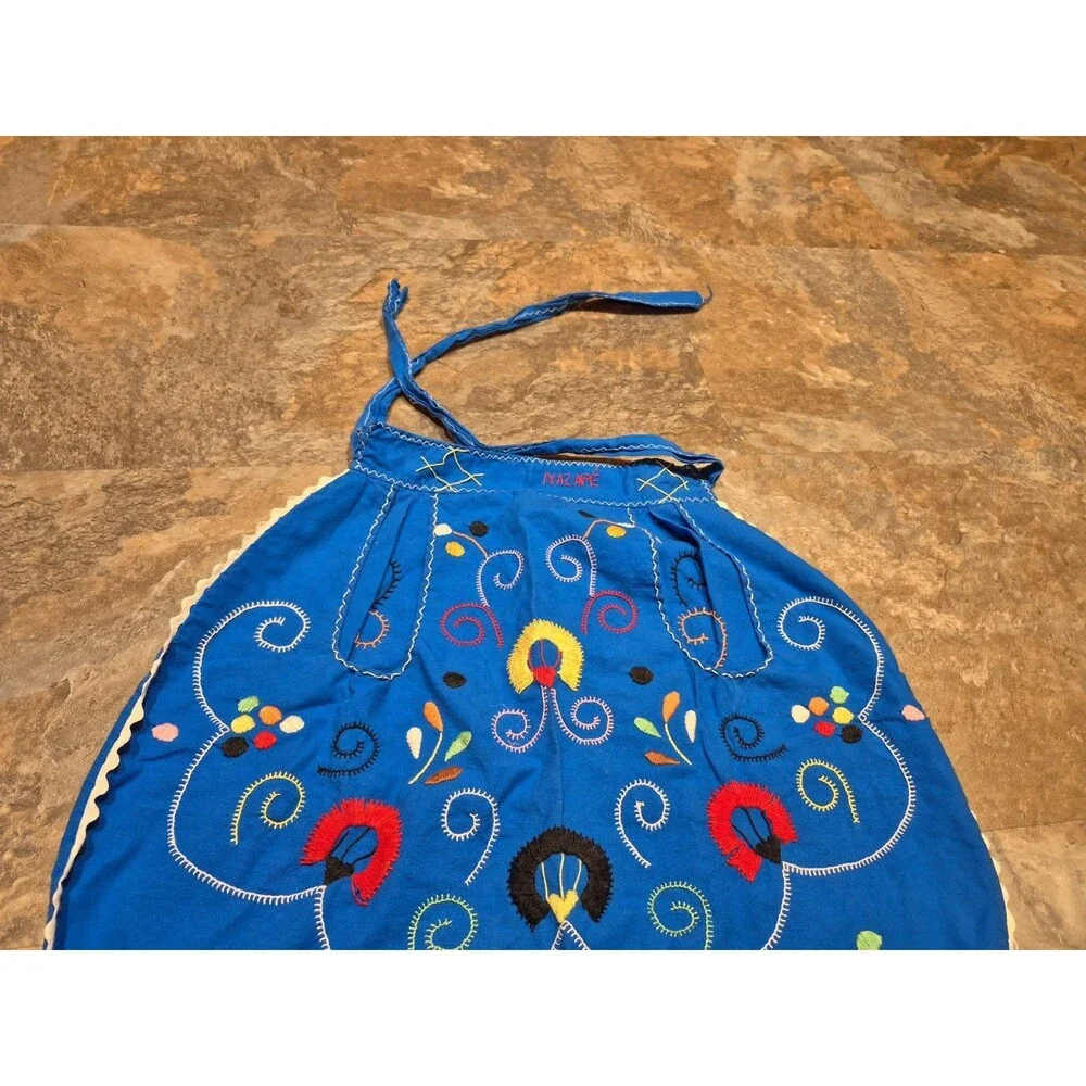 Authentic Apron Portugal Handmade With Pockets Blue And Colorful